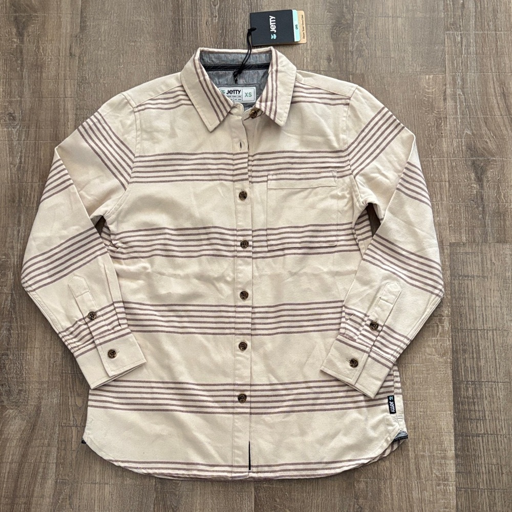 Jetty Haven Twill Button Down Top